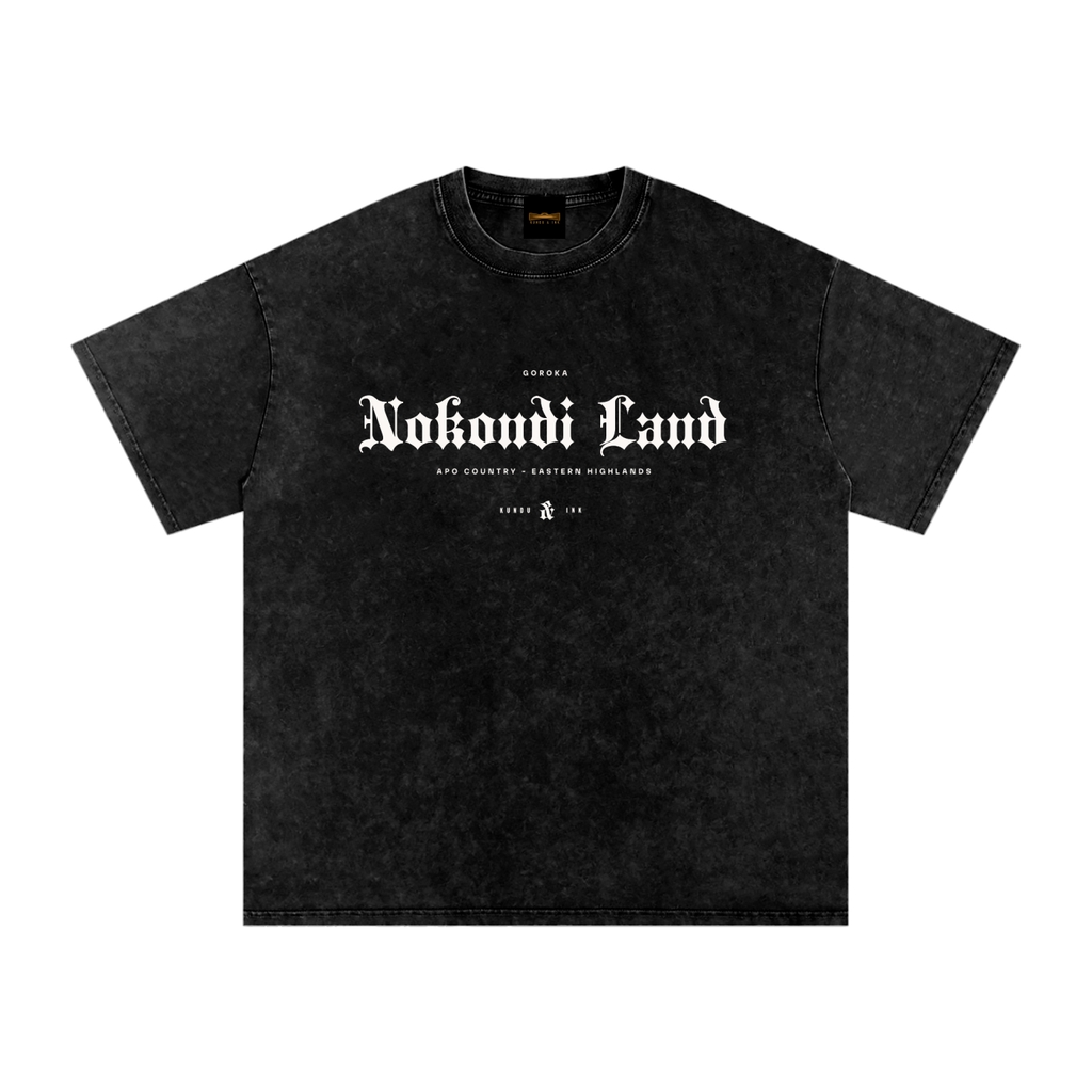 Nokondi Land - Snow Washed Oversized Cotton T-Shirt