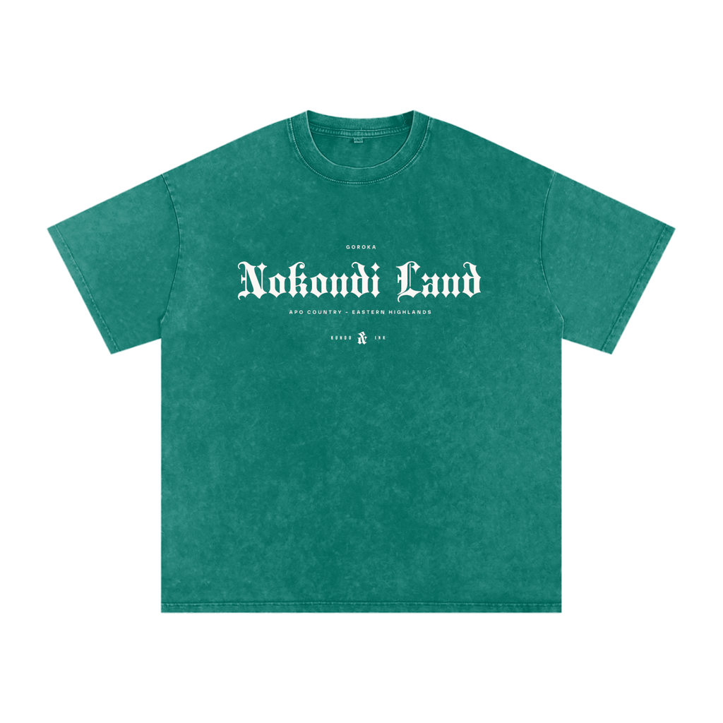 Nokondi Land - Snow Washed Oversized Cotton T-Shirt