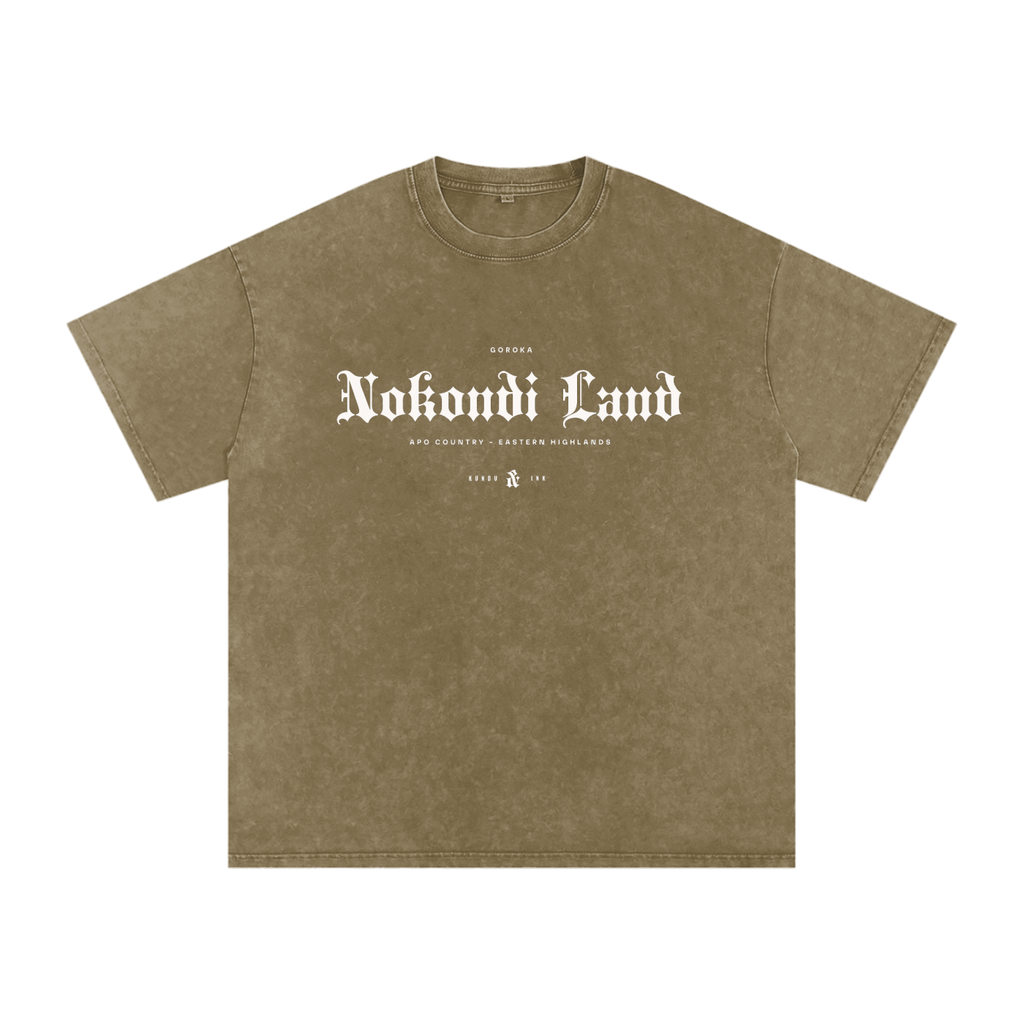 Nokondi Land - Snow Washed Oversized Cotton T-Shirt