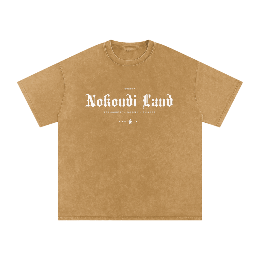 Nokondi Land - Snow Washed Oversized Cotton T-Shirt